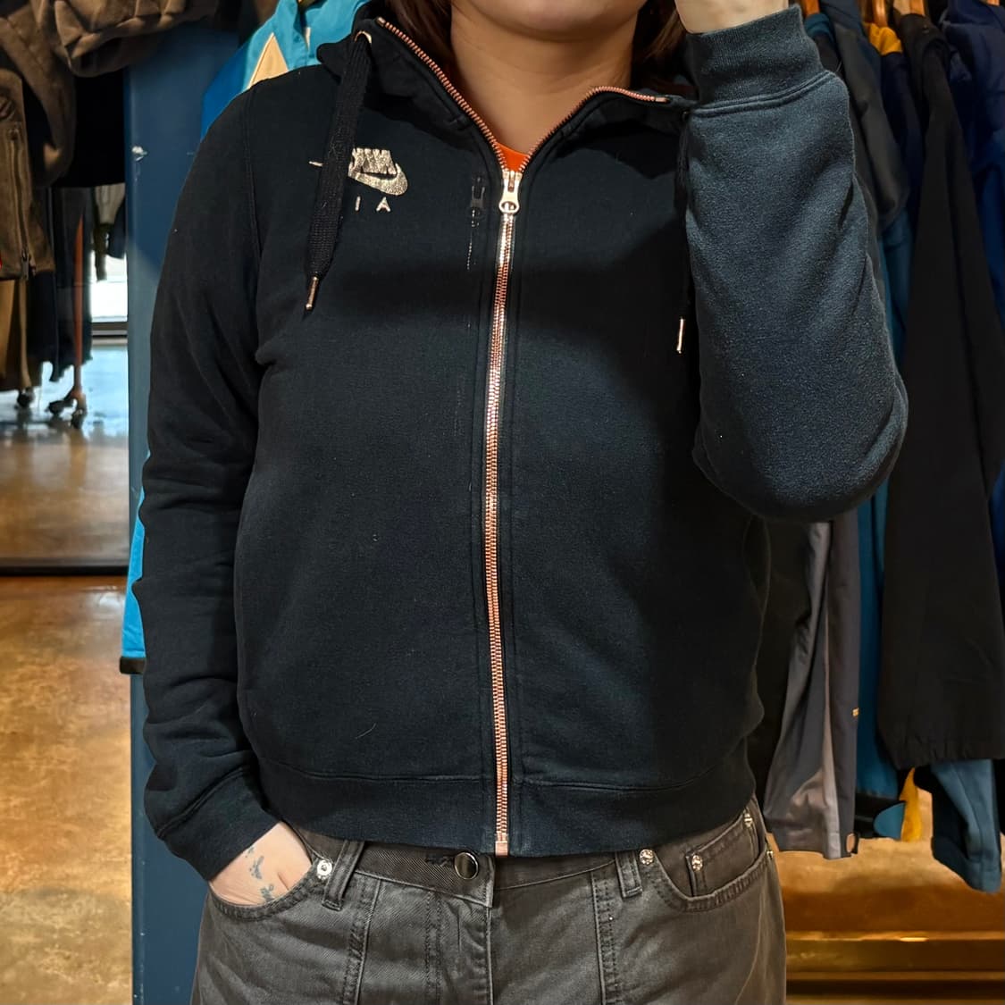 나이키 에어 블랙 후드집업 상품이미지1