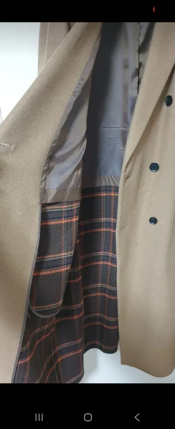 liberclassy 핸드메이드 카멜 더블 롱 코트 상품이미지5