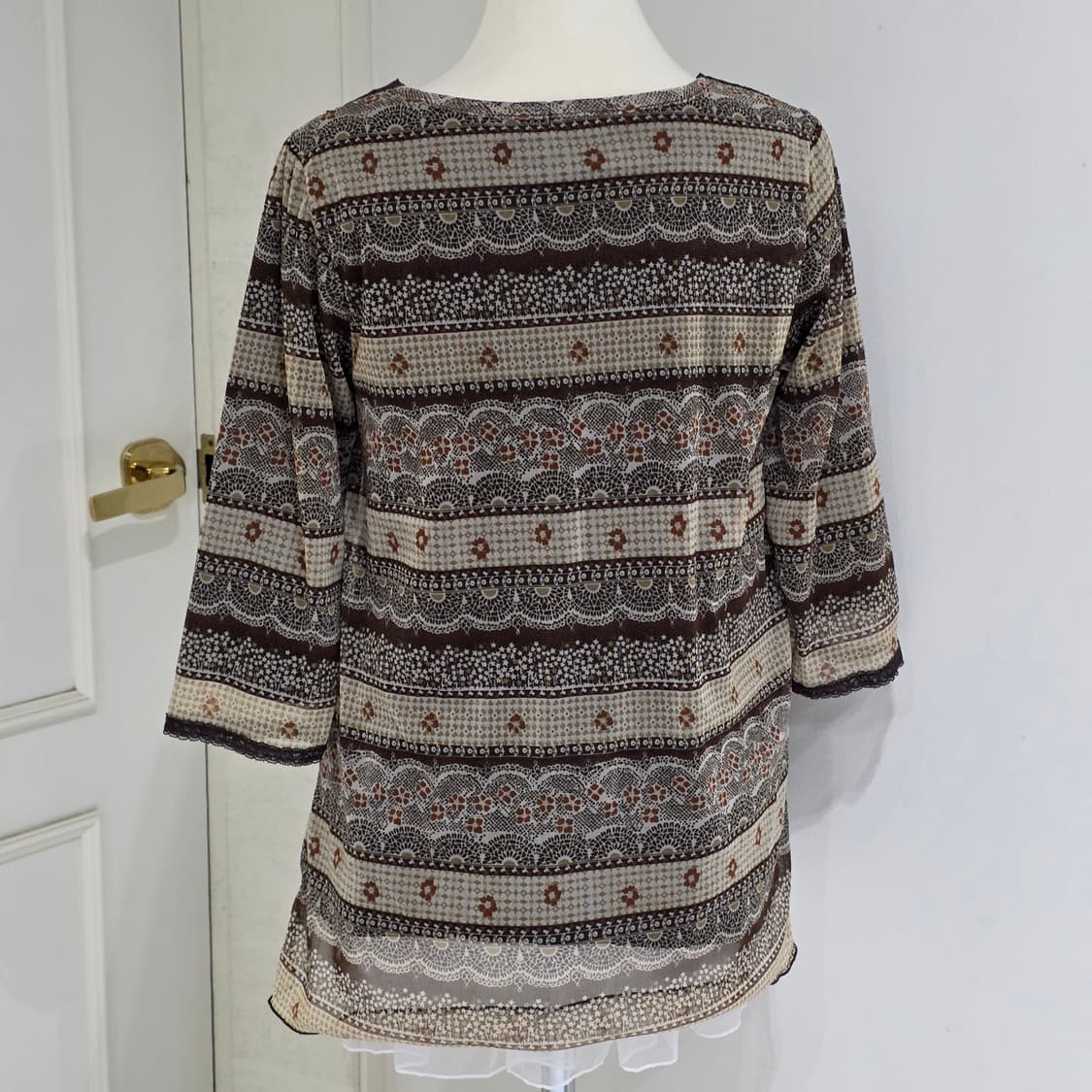 보헤미안 오리엔탈 레이어드 레이스 블라우스 상품이미지3