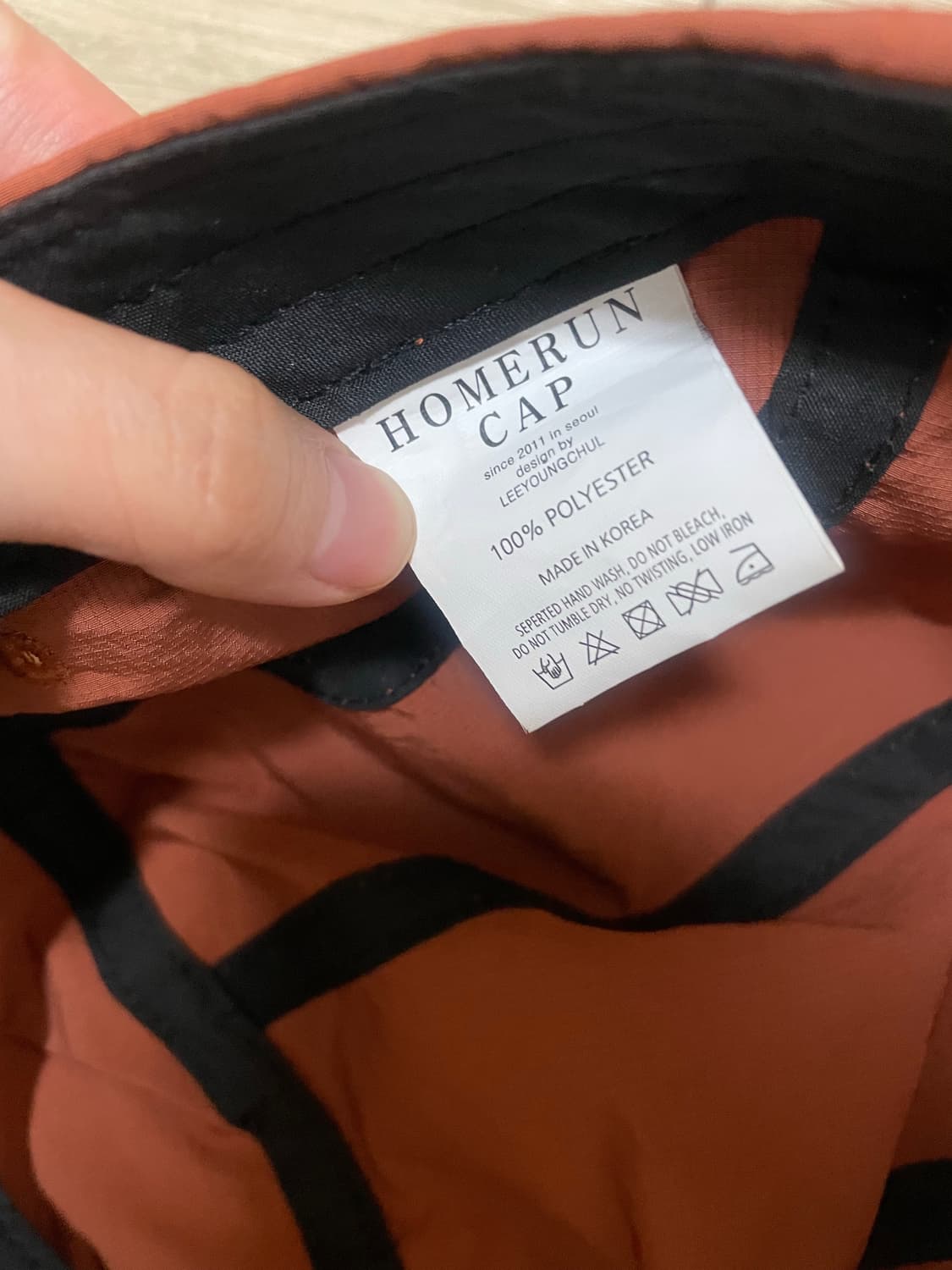 빈티지 나일론 볼캡 오렌지 상품이미지3