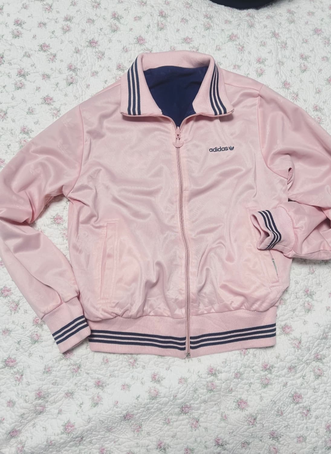 빈티지 90ss 데드스탁 아디다스 블루종 져지 리버시블 딸기우유 상품이미지2