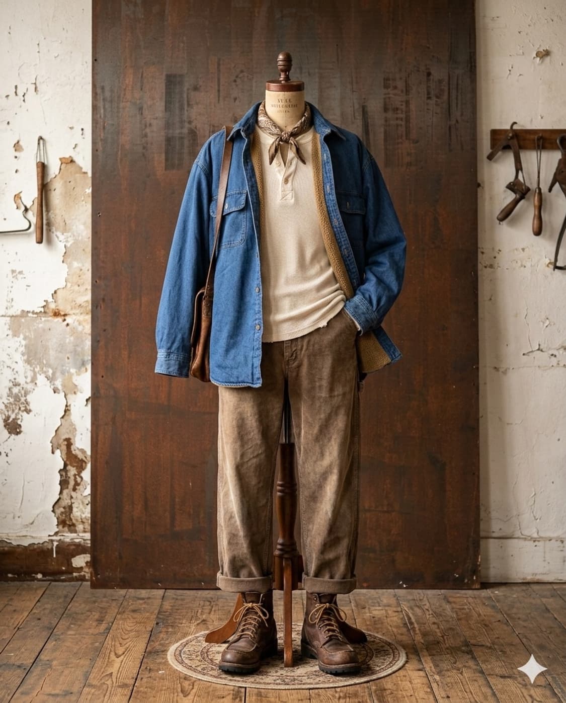 플리스 안감 데님 셔켓 상품이미지1