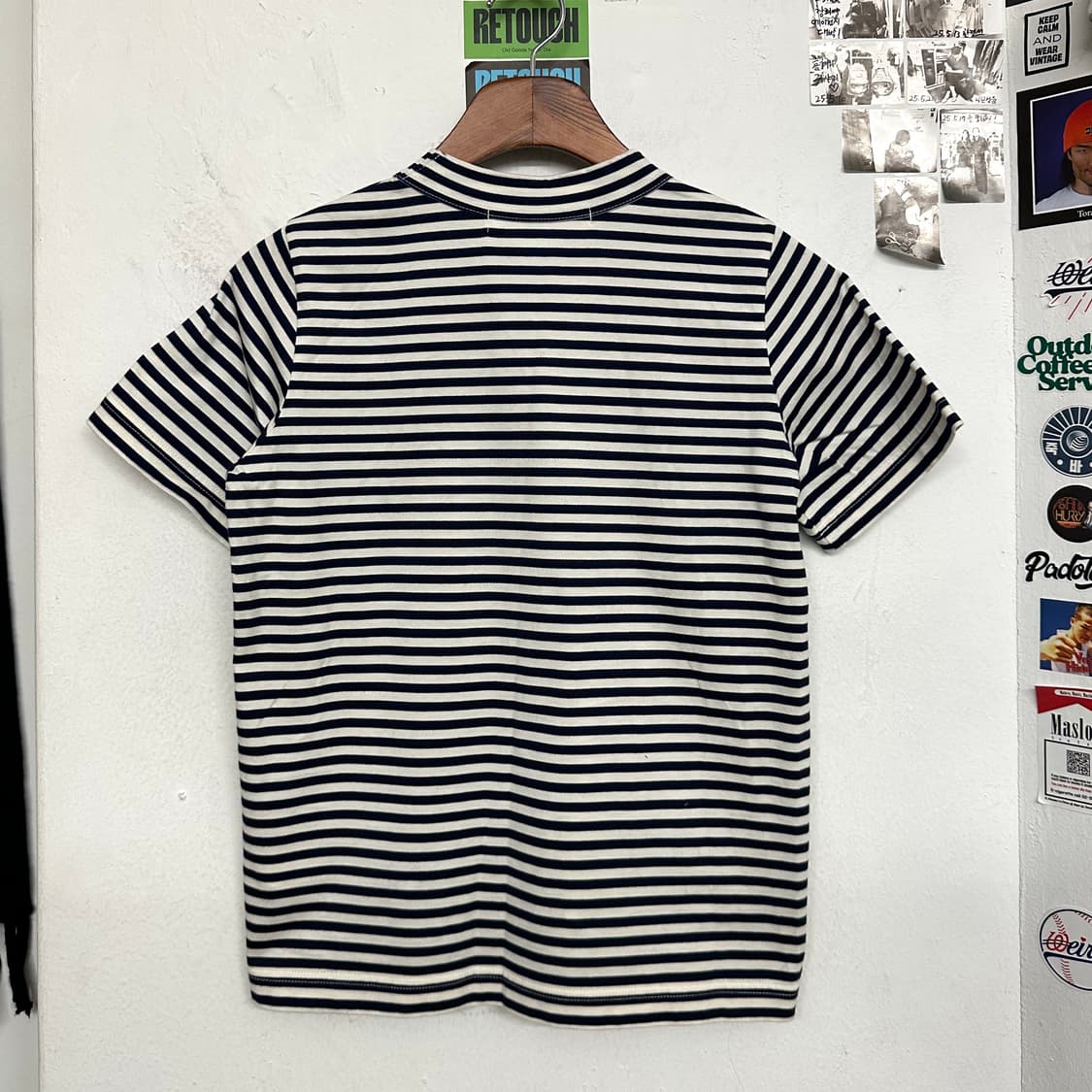 꼼데가르송 준야와타나베 스트라이프 목넥 티 상품이미지7