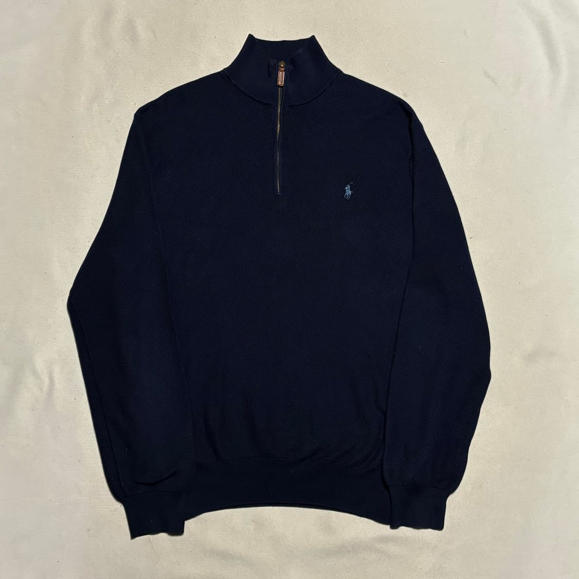 XL 폴로랄프로렌 네이비 피마 코튼 반집업 니트 상품이미지2