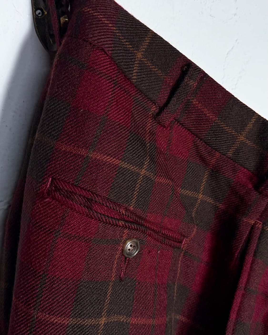 90‘s 폴로 랄프로렌 플래드 체크 울 팬츠 33 상품이미지2