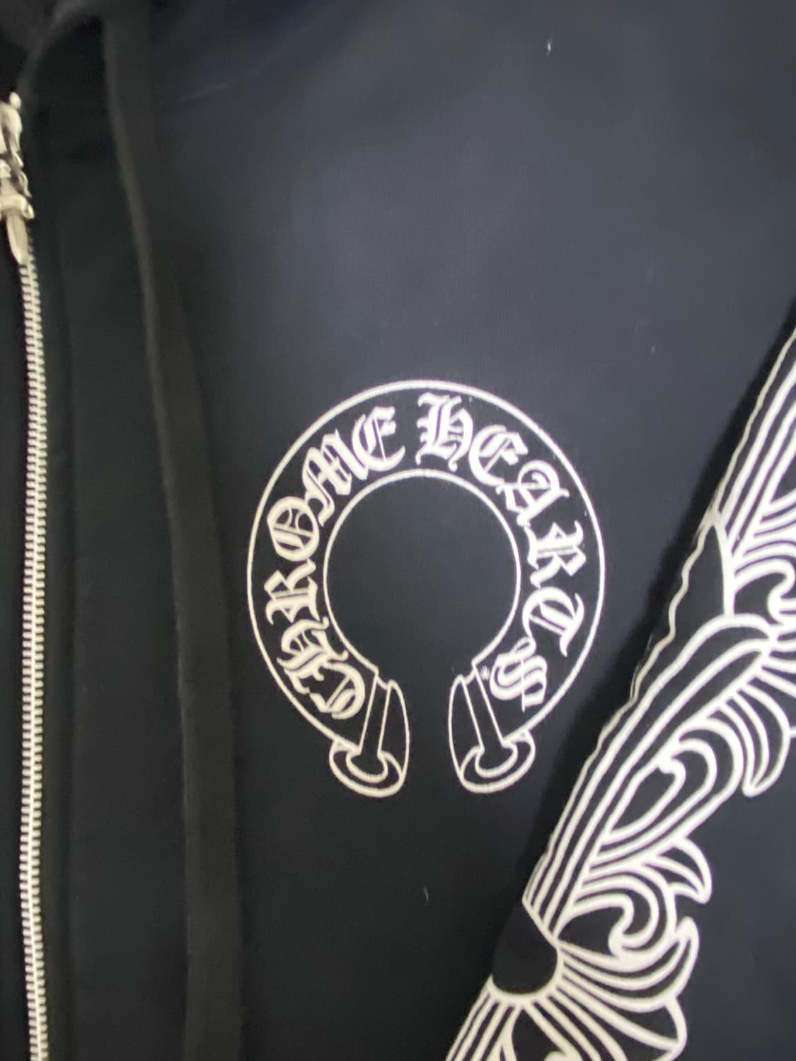 크롬하츠 홀스슈 플로랄 헤비웨이트 후드집업 사이즈 XL 상품이미지3