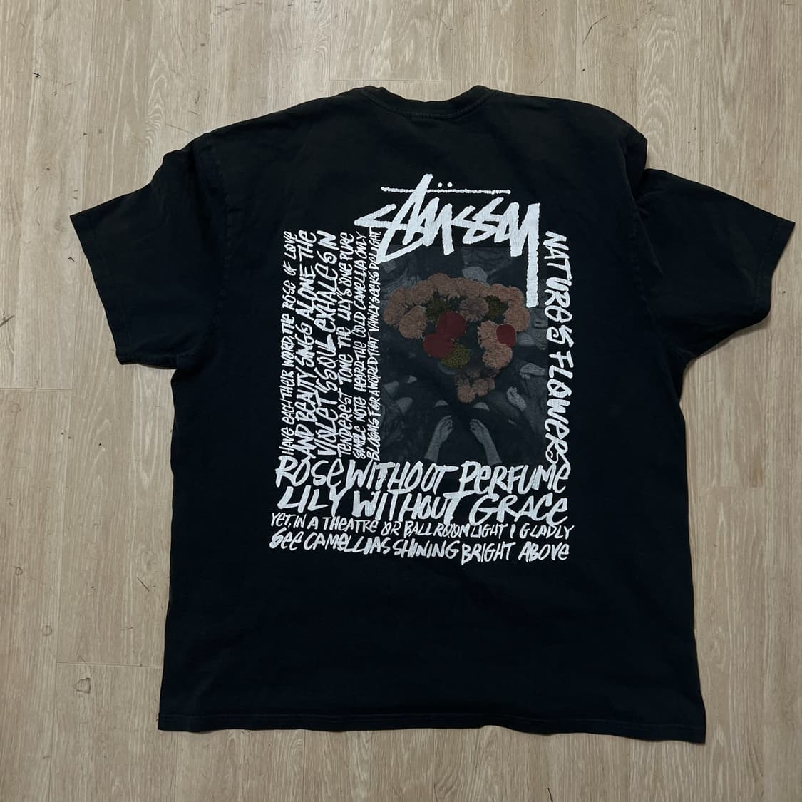 스투시 플라워 백로고 반팔티 XL/105  상품이미지3