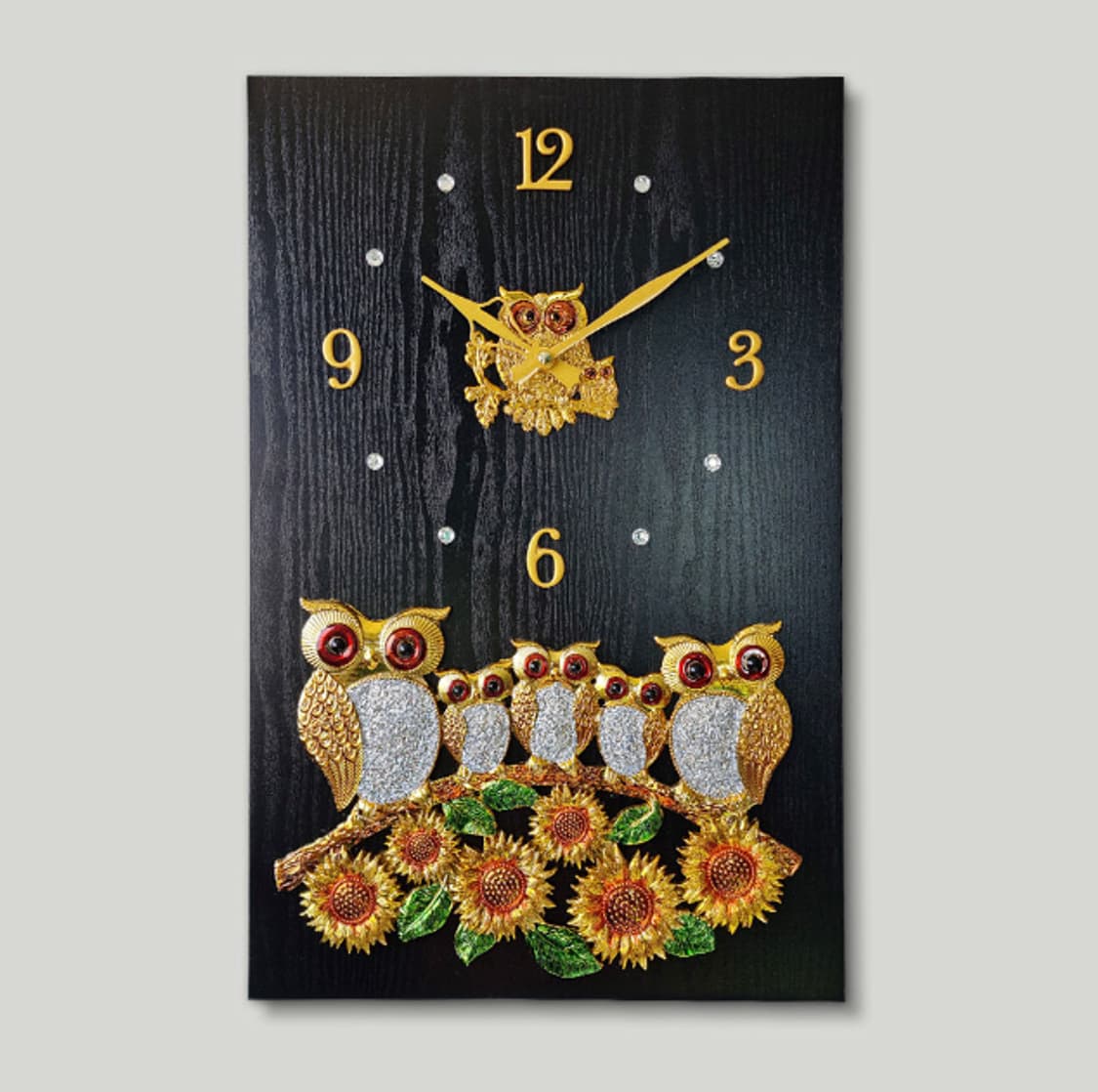부엉이시계 해바라기시계 거실 대형 무소음 벽시계 판매 상품이미지1