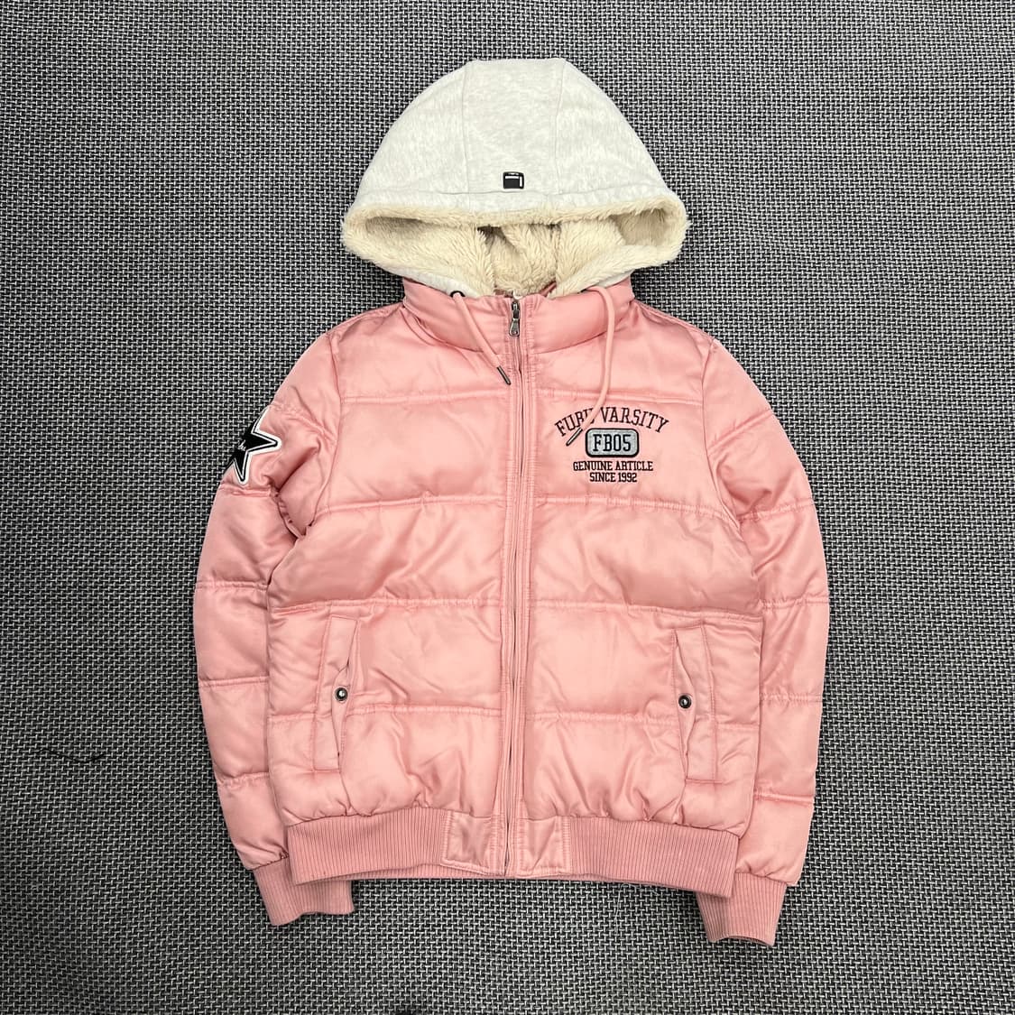 후부 딸기우유 후드 패딩 상품이미지1