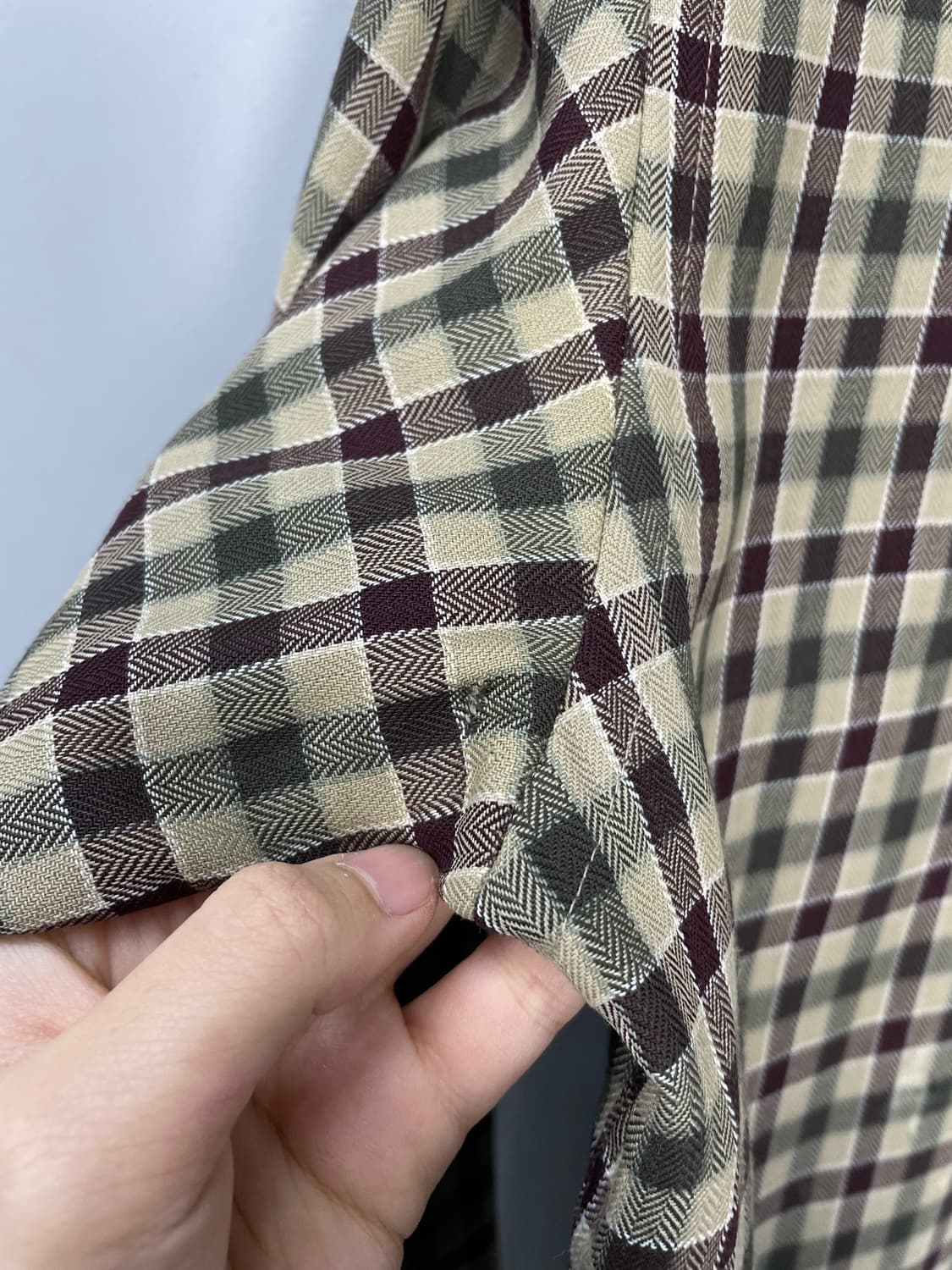 입생로랑 브라운 체크 셔츠 H958 상품이미지6