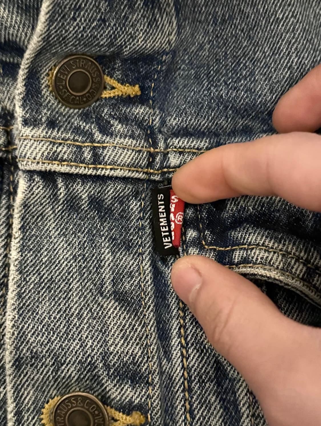 베트멍 17ss 리바이스 크롭 데님 상품이미지7