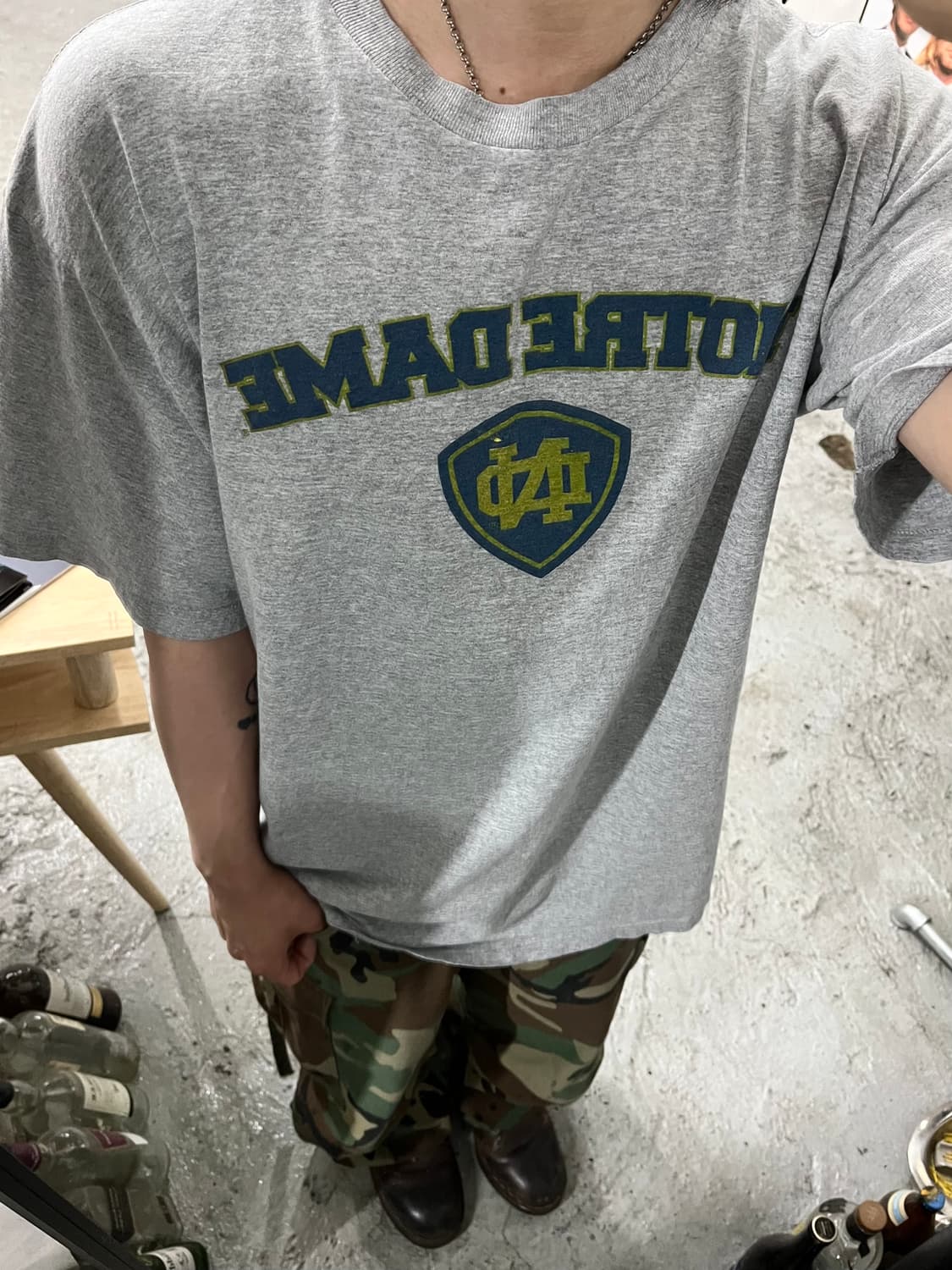 90s Adidas notre dame tee 🇺🇸 상품이미지4