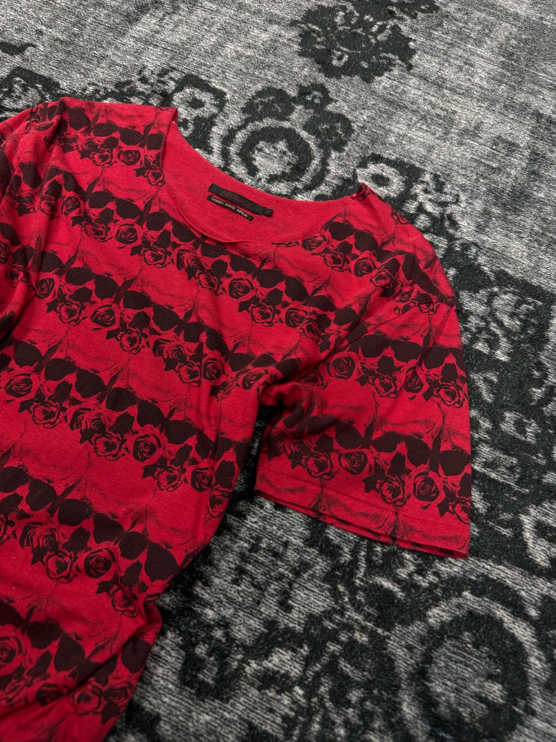 Jury black bloody rose & skull t shirts 상품이미지3