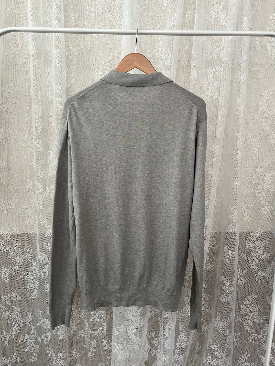 L) 폴로 랄프로렌 신형 피마 코튼 카라 티셔츠 그레이 상품이미지2