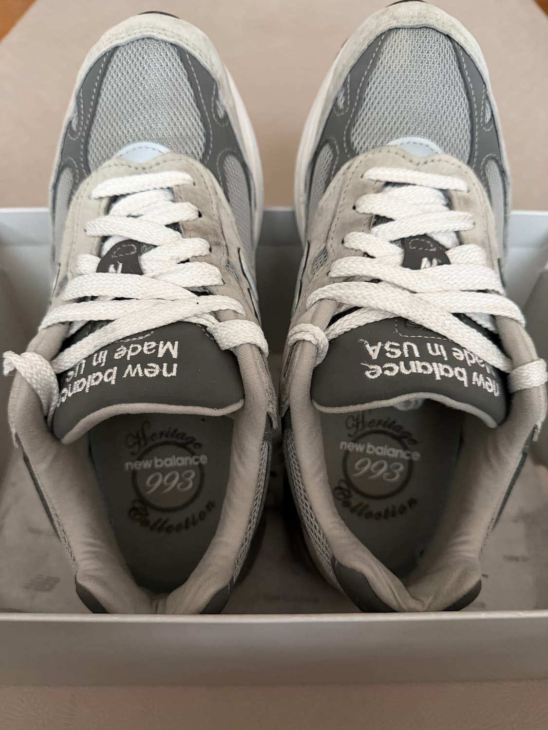 뉴발란스 993 메이드 인 USA 그레이 - D 스탠다드 255 상품이미지6