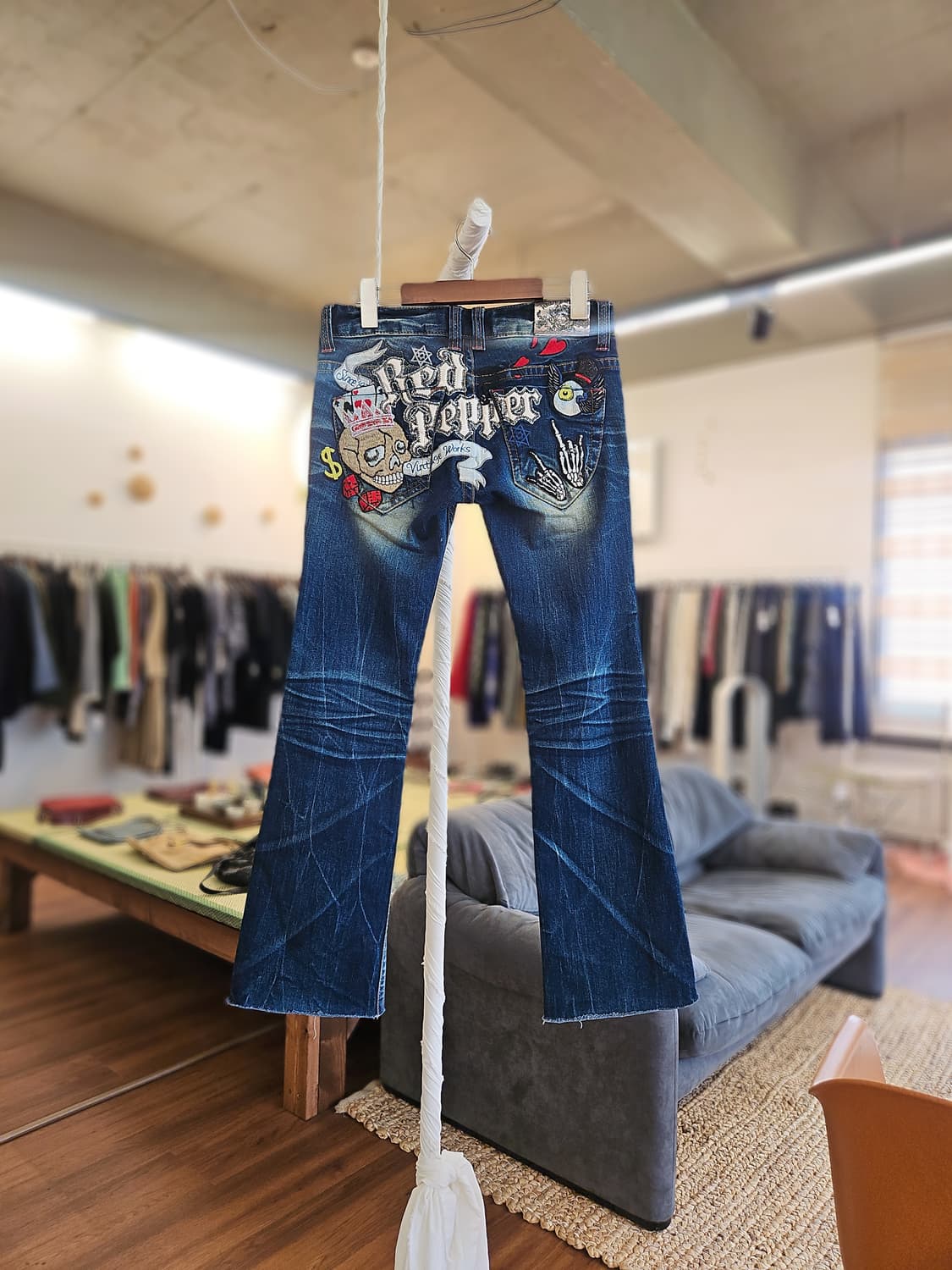 레드페퍼 로우라이즈 부츠컷 데님 팬츠 상품이미지2