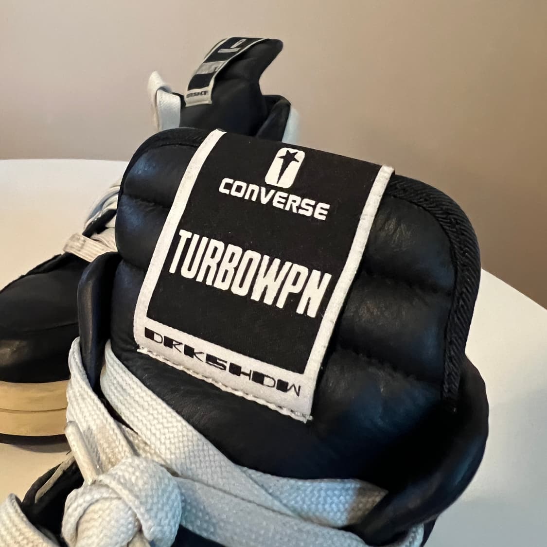 컨버스 x 릭 오웬스 다크쉐도우 터보웨폰 블랙 크림 상품이미지6