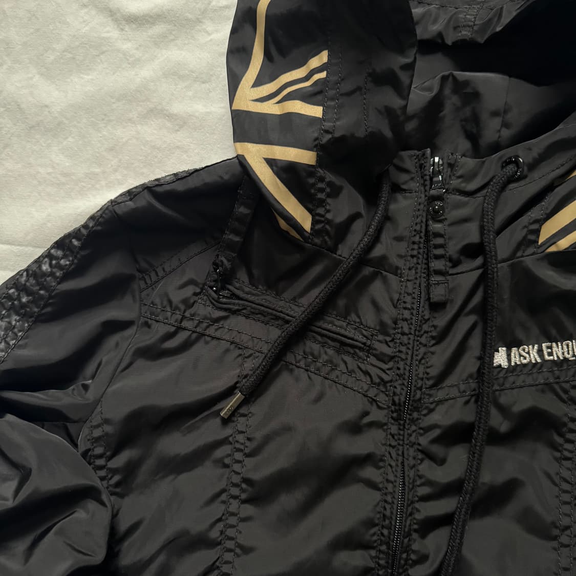Ask 성조기 하이넥 셔링디테일 바람막이 후드집업 y2k 스트릿 스포티 상품이미지1