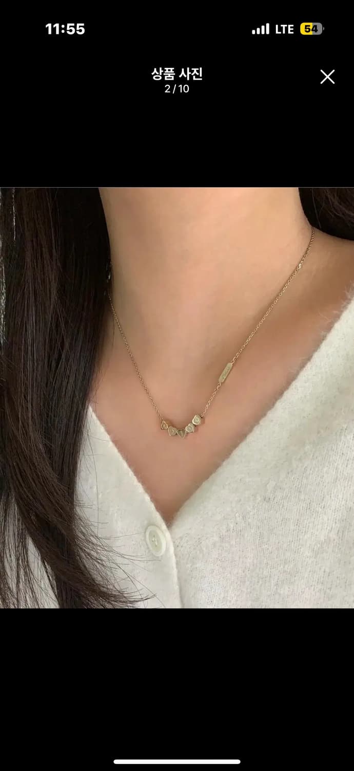 끌로에 빈티지 하트 목걸이 상품이미지2