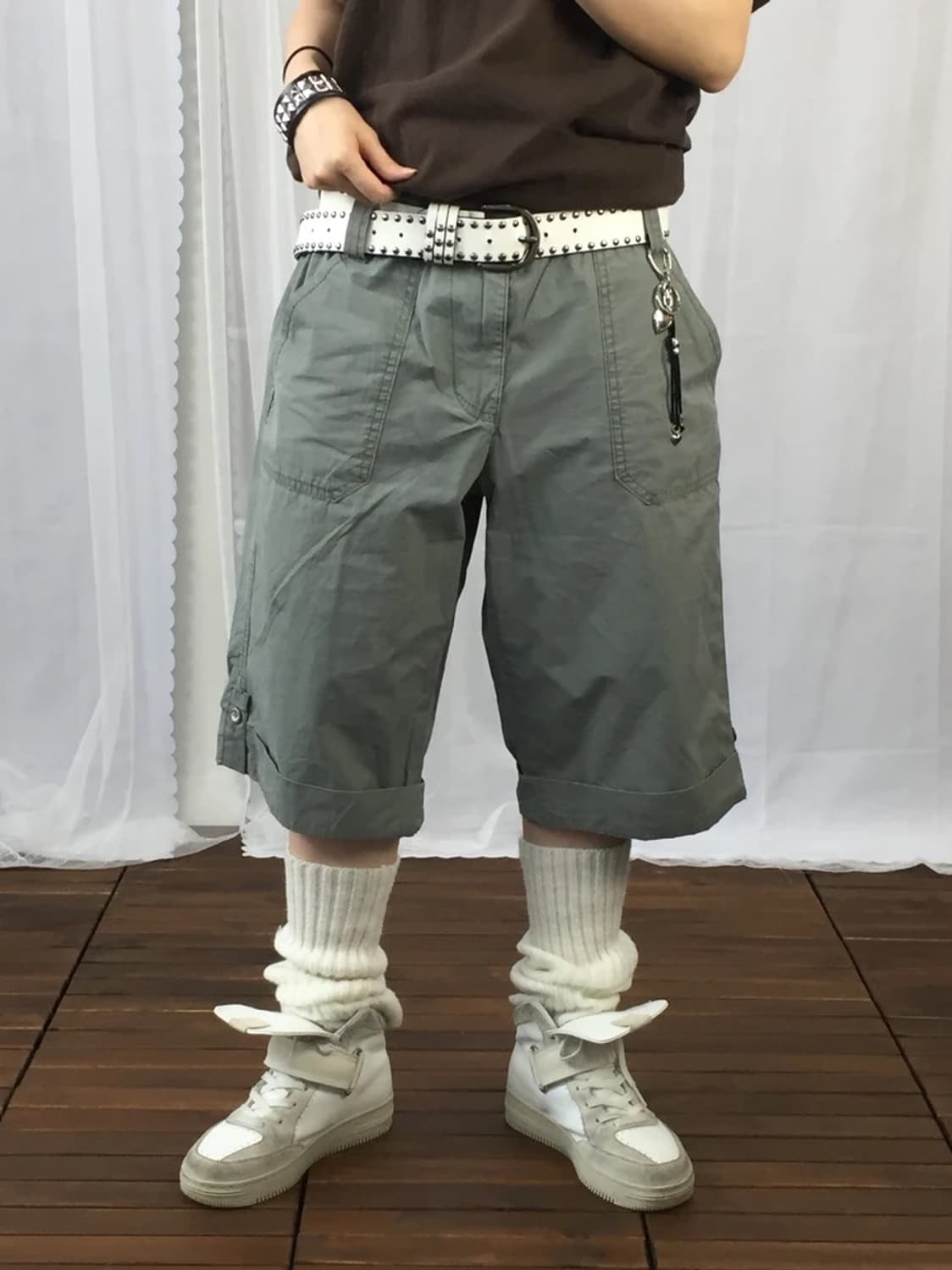 Jeanstar Grey Cotton Bermuda Shorts 상품이미지1