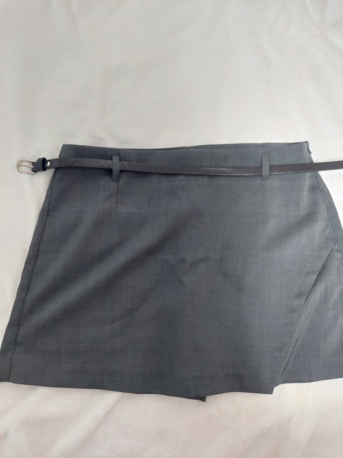 에잇세컨즈 벨티드 애쉬그레이 스커트 팬츠 상품이미지5