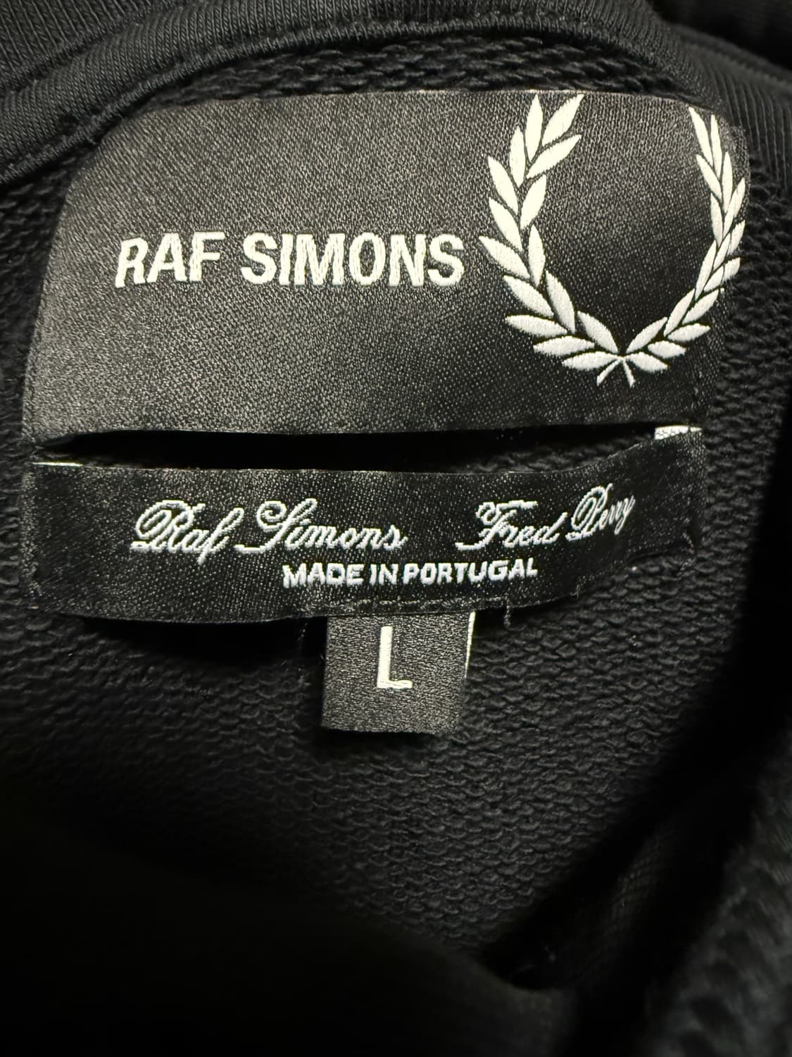 Raf Simons X Fred Perry 슬로건 패치 후디 상품이미지3