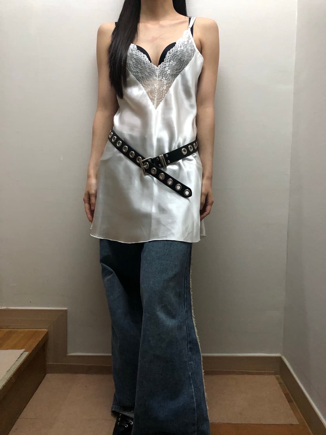 빈티지 화이트 레이스 슬립 원피스 상품이미지3