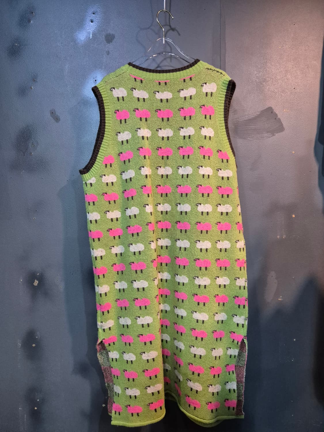 양무늬 니트 조끼 원피스 77 88 상품이미지2