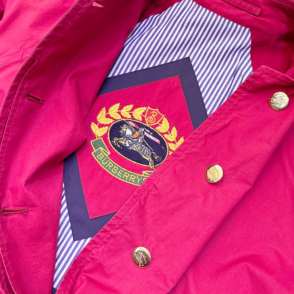 90s 빈티지 버버리 레드 트렌치코트 상품이미지4