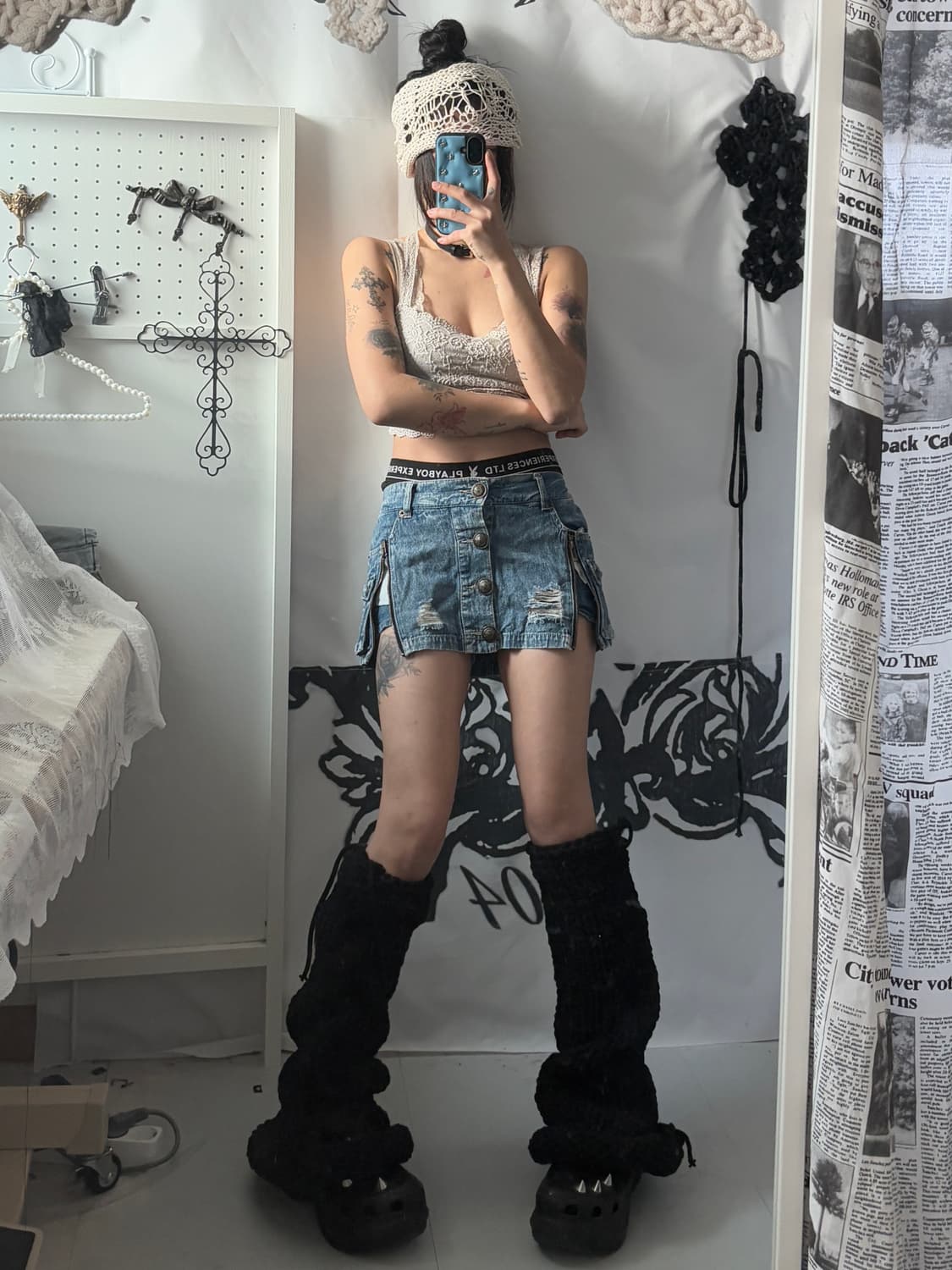 • denim detail shorts skirt 상품이미지2