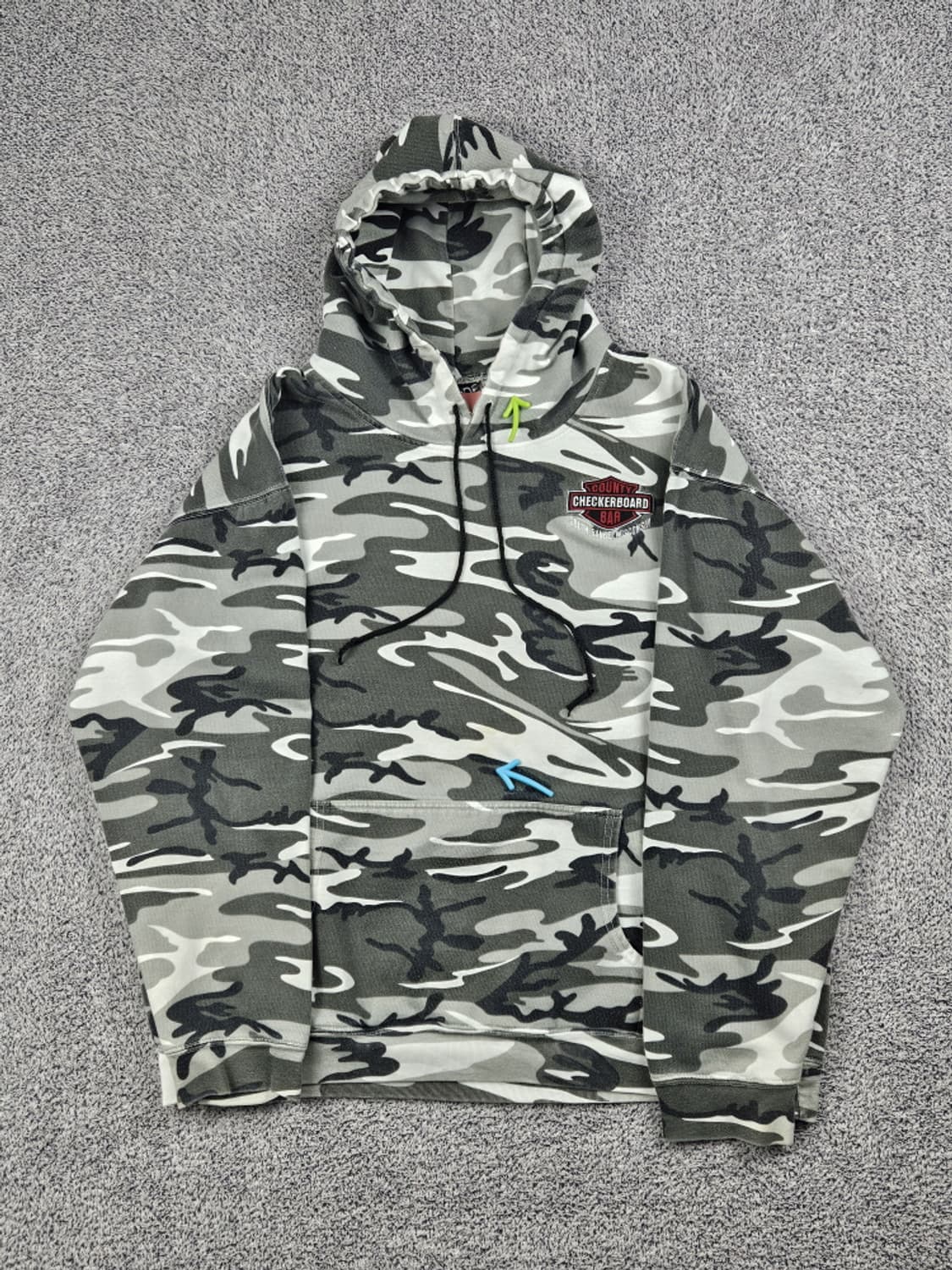 CODE V 카모패턴 카운티 체커보드 바 후디 ( L ) / 10441 상품이미지5