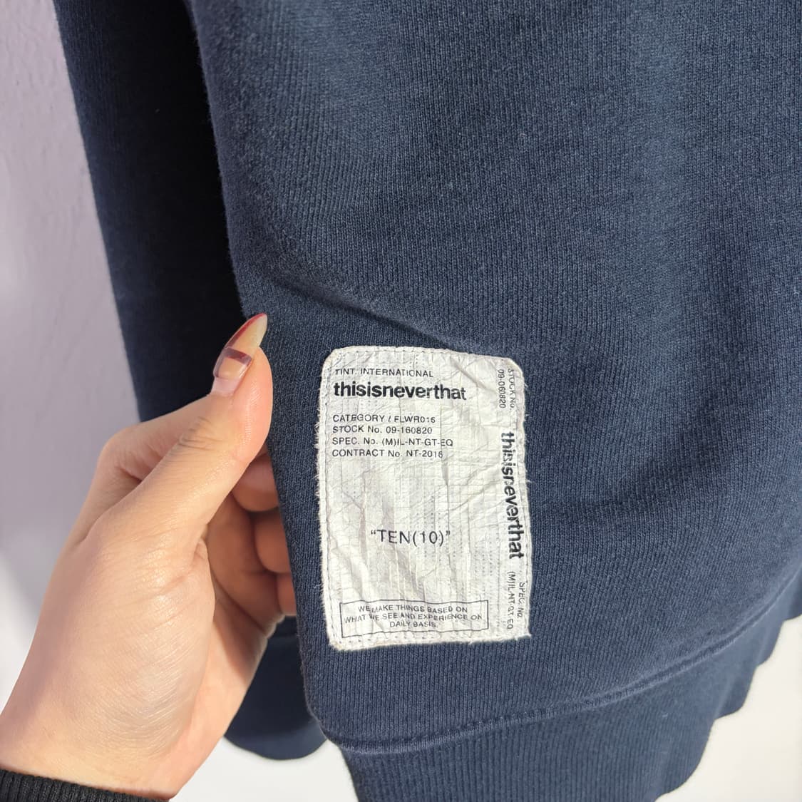 디스이즈네버댓 네이비 후드티 (무료배솧) 상품이미지3