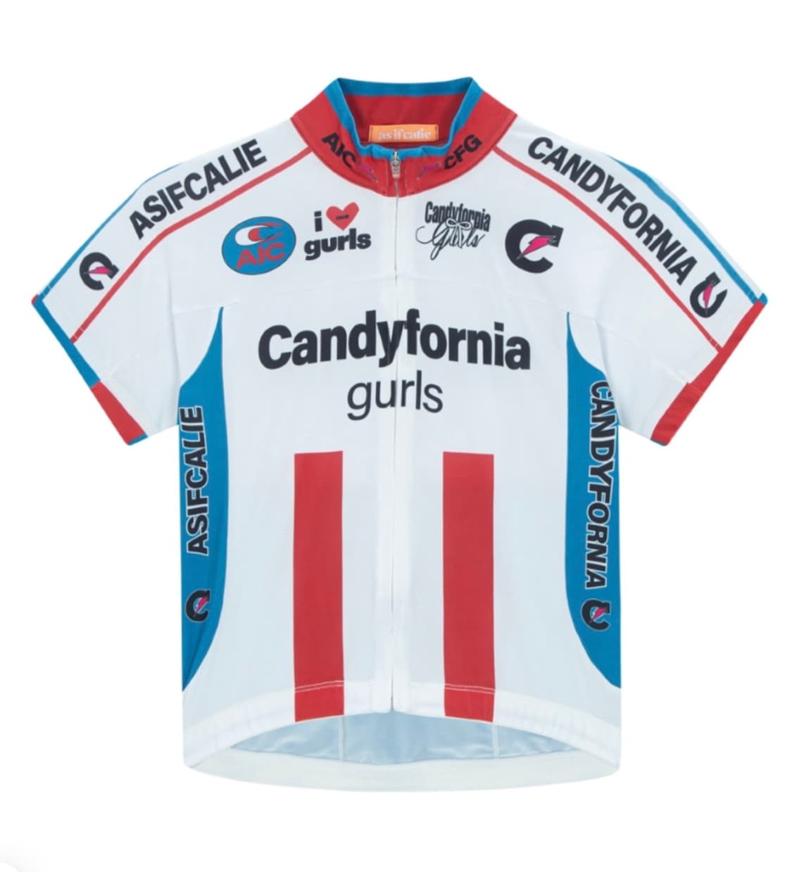 에즈이프캘리 ZIPUP BICYCLE JERSEY WHITE 새상품 상품이미지1