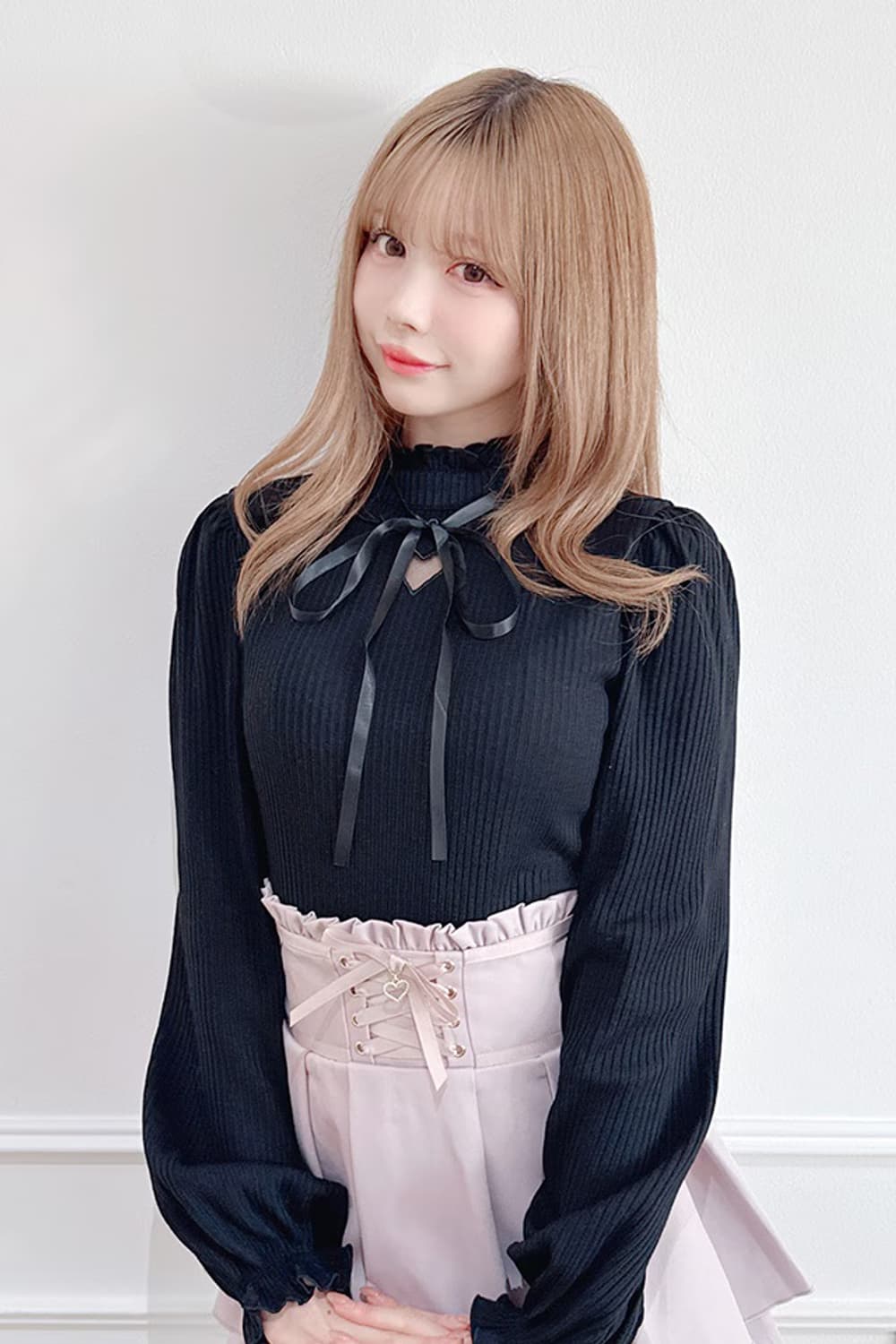 마즈 mars 하트 펀칭 니트 지뢰계 블랙 고딕 스나 상품이미지2