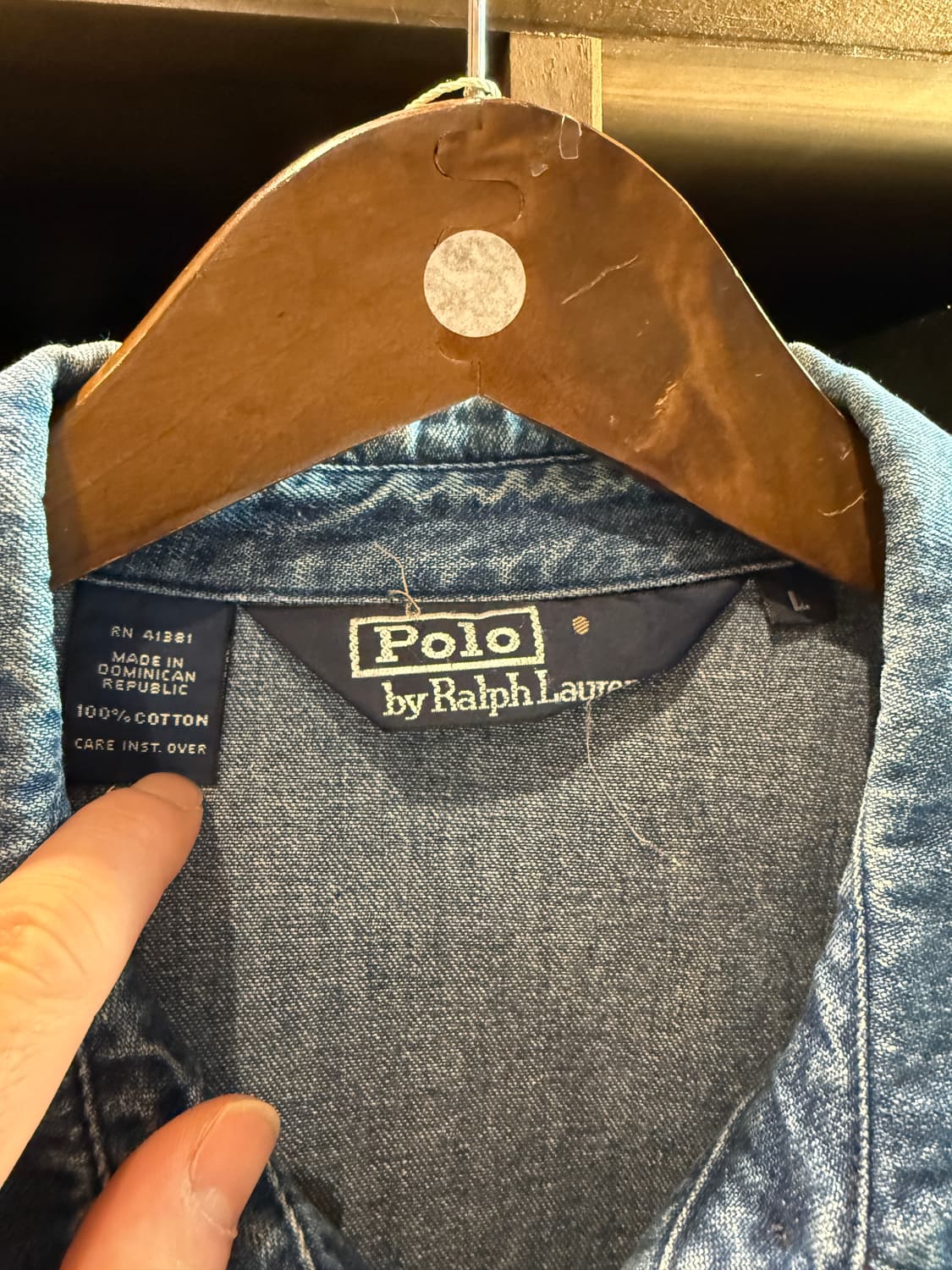 폴로 랄프로렌 데님 블루종 L(2XL) 상품이미지4