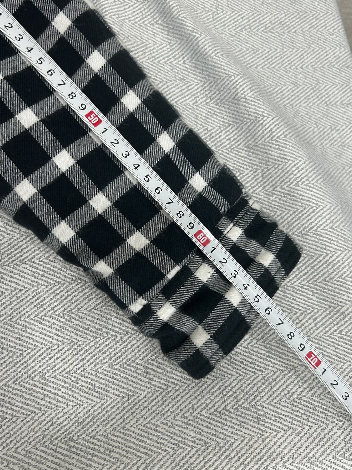 에비수 EVISU 블랙체크 누빔 점퍼 L 100 상품이미지9