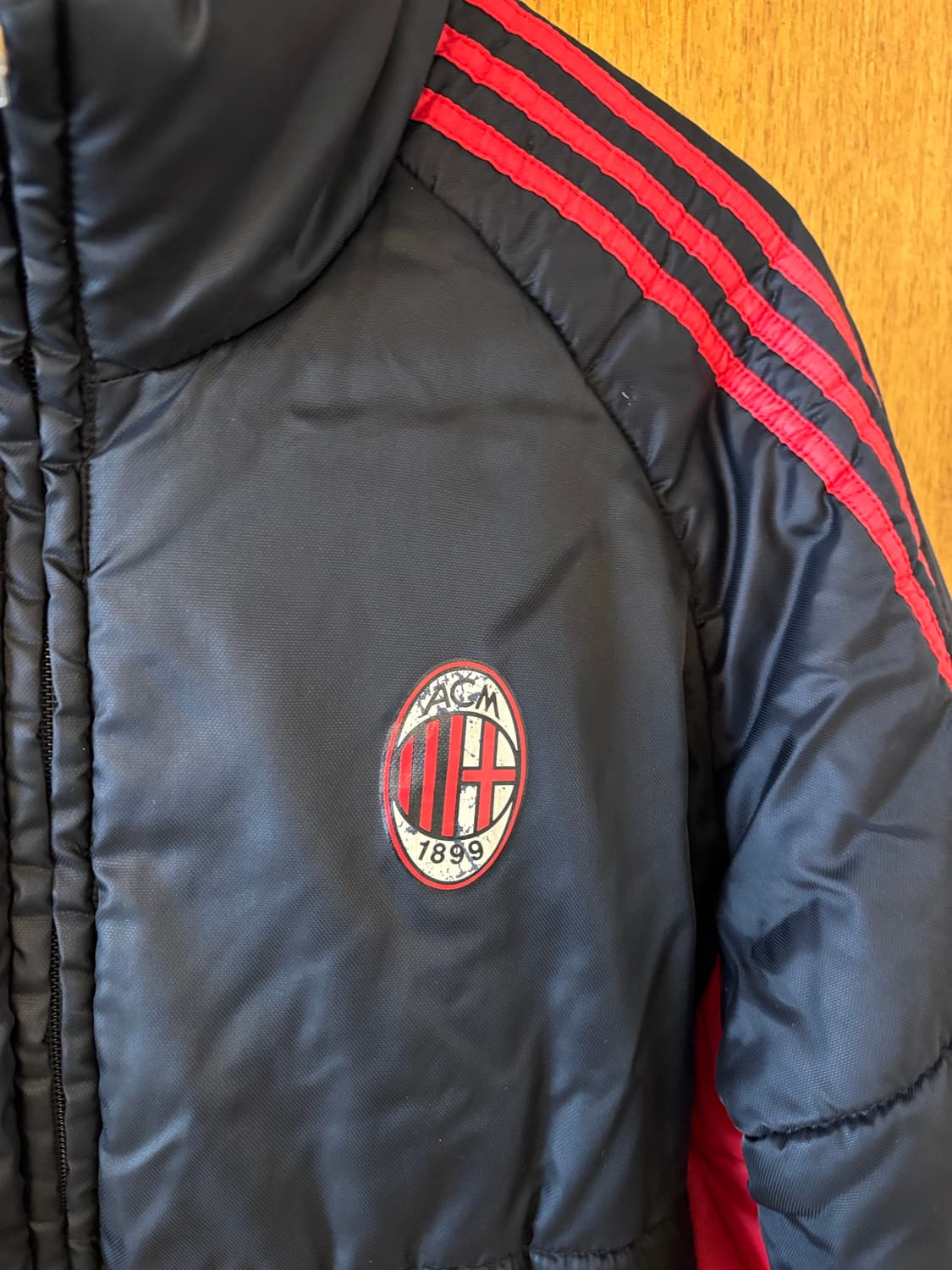 아디다스 AC밀란 패딩 블랙/레드 상품이미지6
