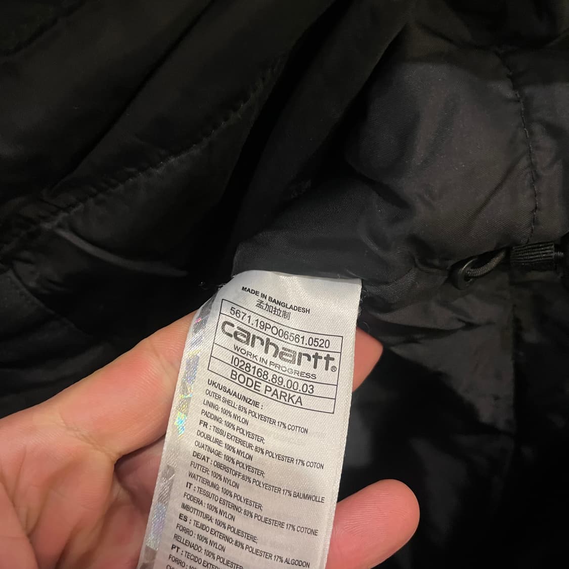 XL 칼하트WIP 보드 파카/W2362 상품이미지5