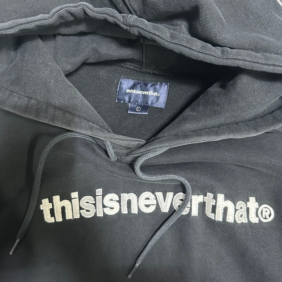 (L) 디스이즈네버댓 블랙 후드티 상품이미지2