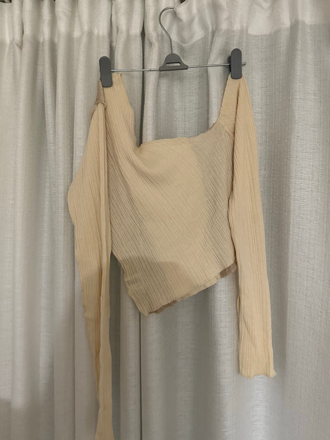 빈티지 바디스투핏 나시,언발란스 니트 티셔츠 세트 상품이미지2