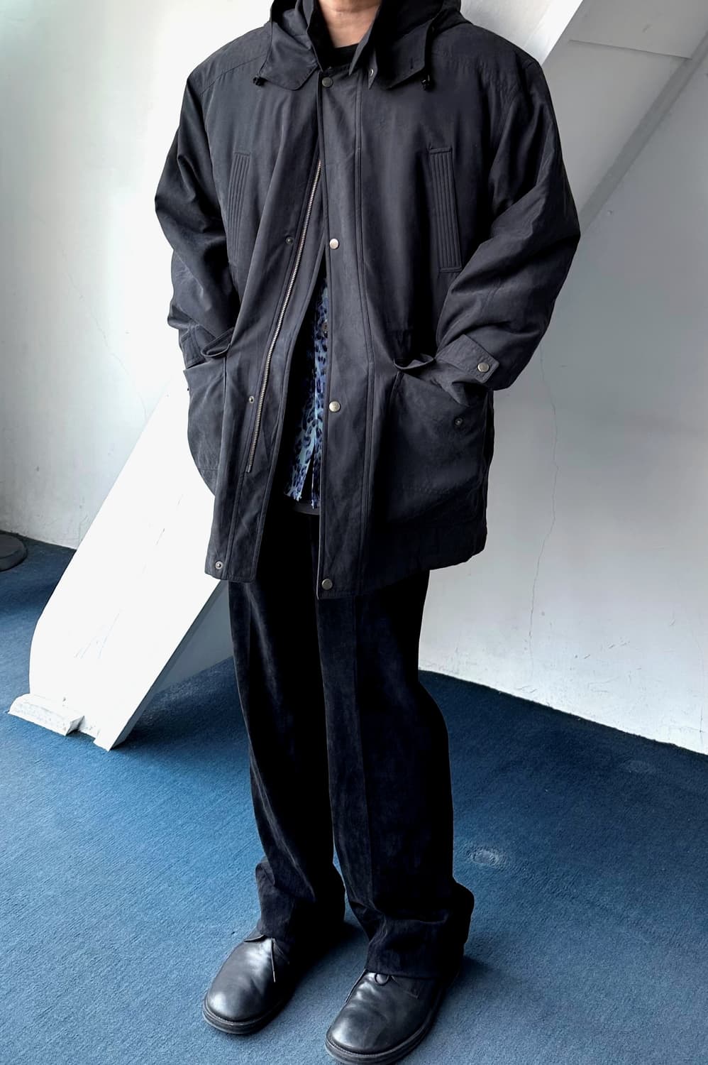 2way fake fur liner design mil over coat 상품이미지9