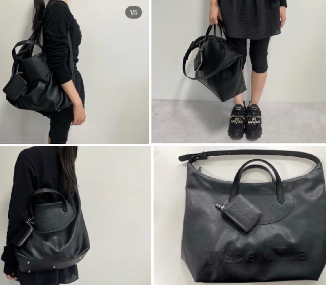 더블에스씨아카이브 덤블 3-way 라지 백 숄더백 레더 락 시크 상품이미지2