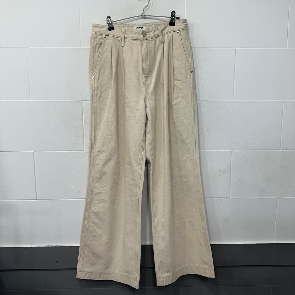 랭글러 코튼 와이드 팬츠 상품이미지1