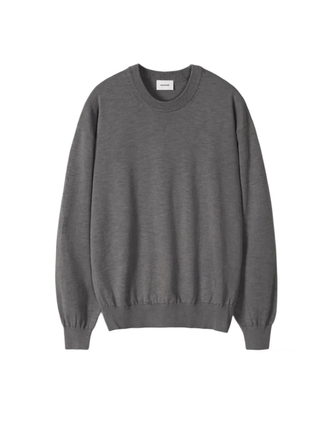 (3) 인더로우 코튼 슬럽 니트 애쉬그레이 상품이미지1