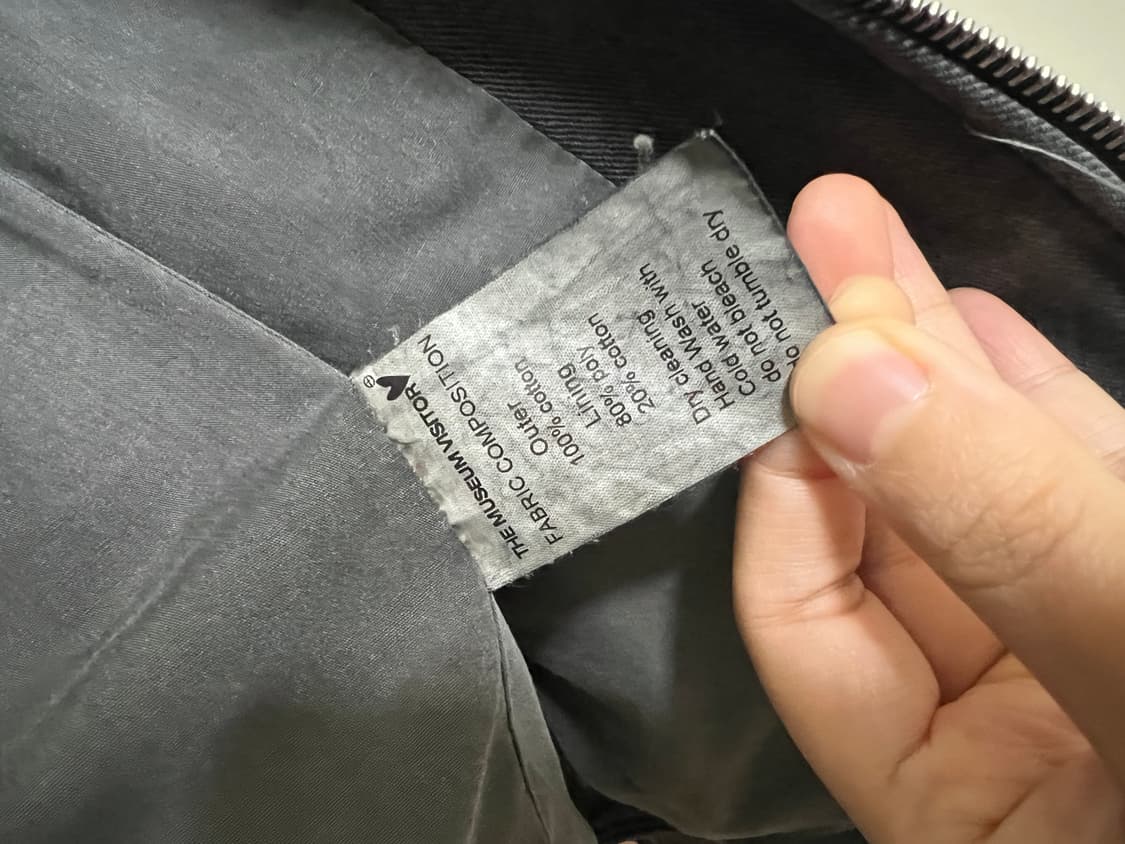 [M] 더뮤지엄비지터 피그먼트 라이더 자켓 흑청 상품이미지4