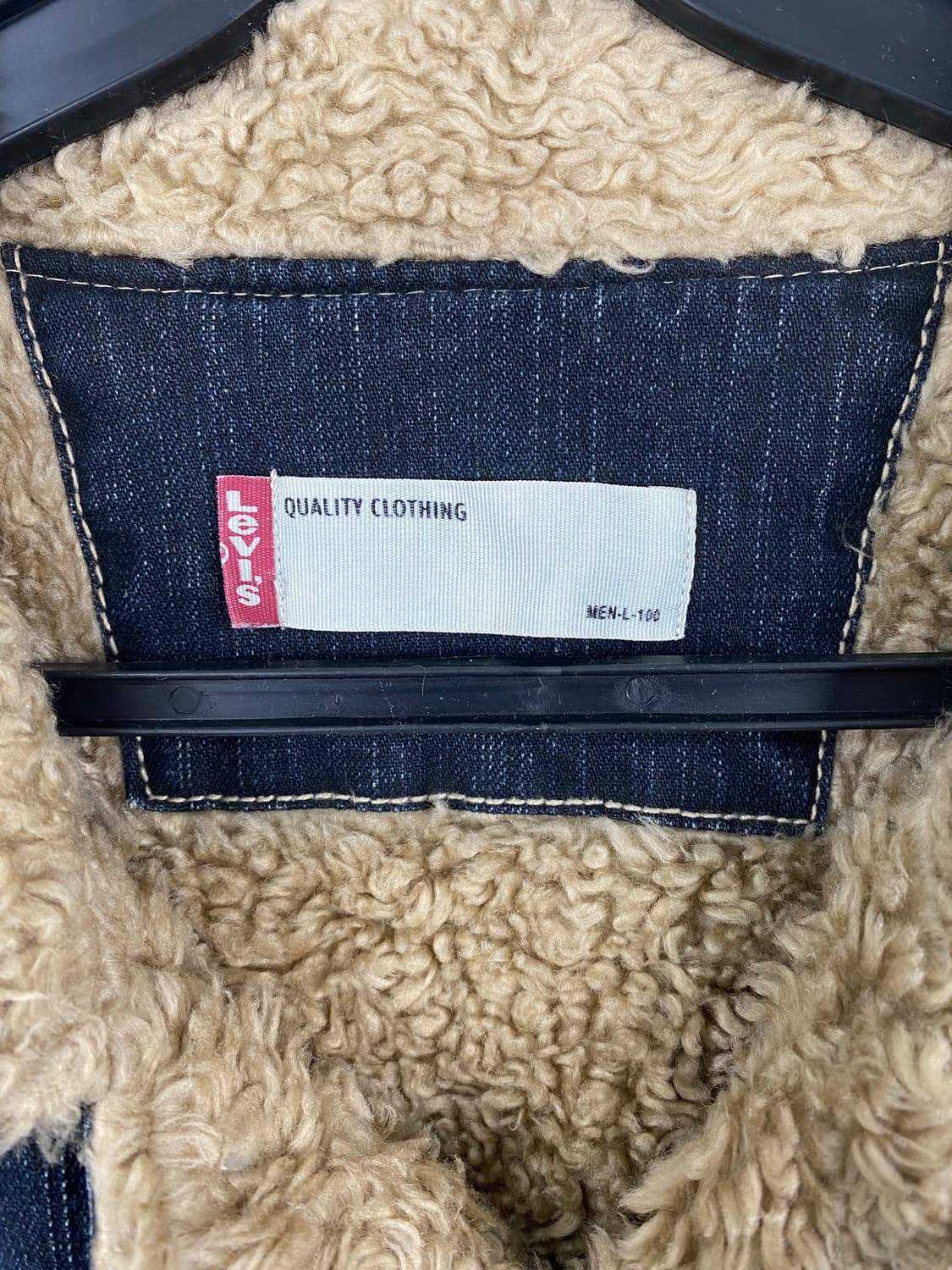 리바이스 레드탭 양털 쉐르파 트러커 데님 자켓 L 상품이미지4