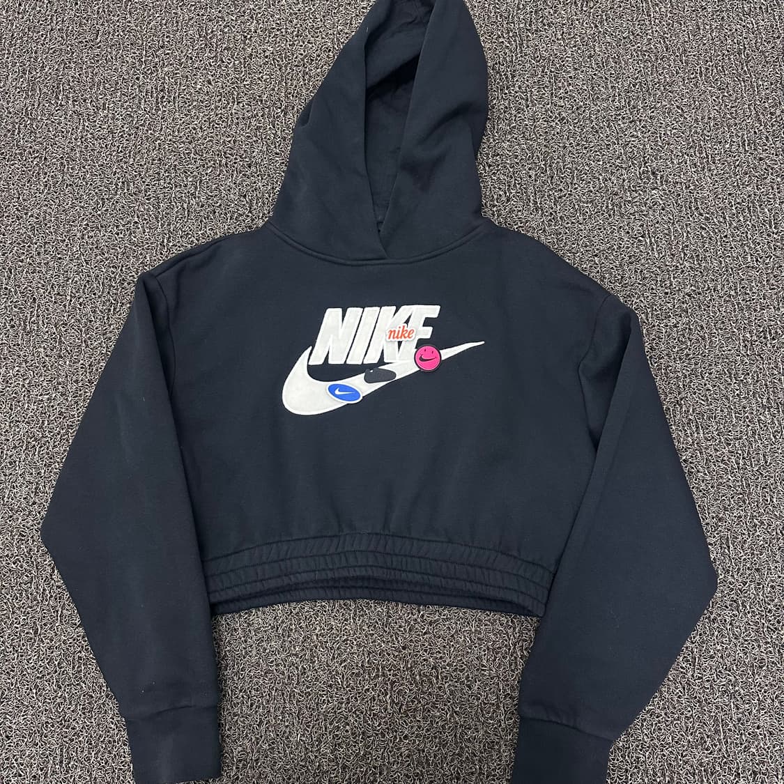 NIKE 나이키 여성 크롭 후드티 블랙 S 상품이미지1