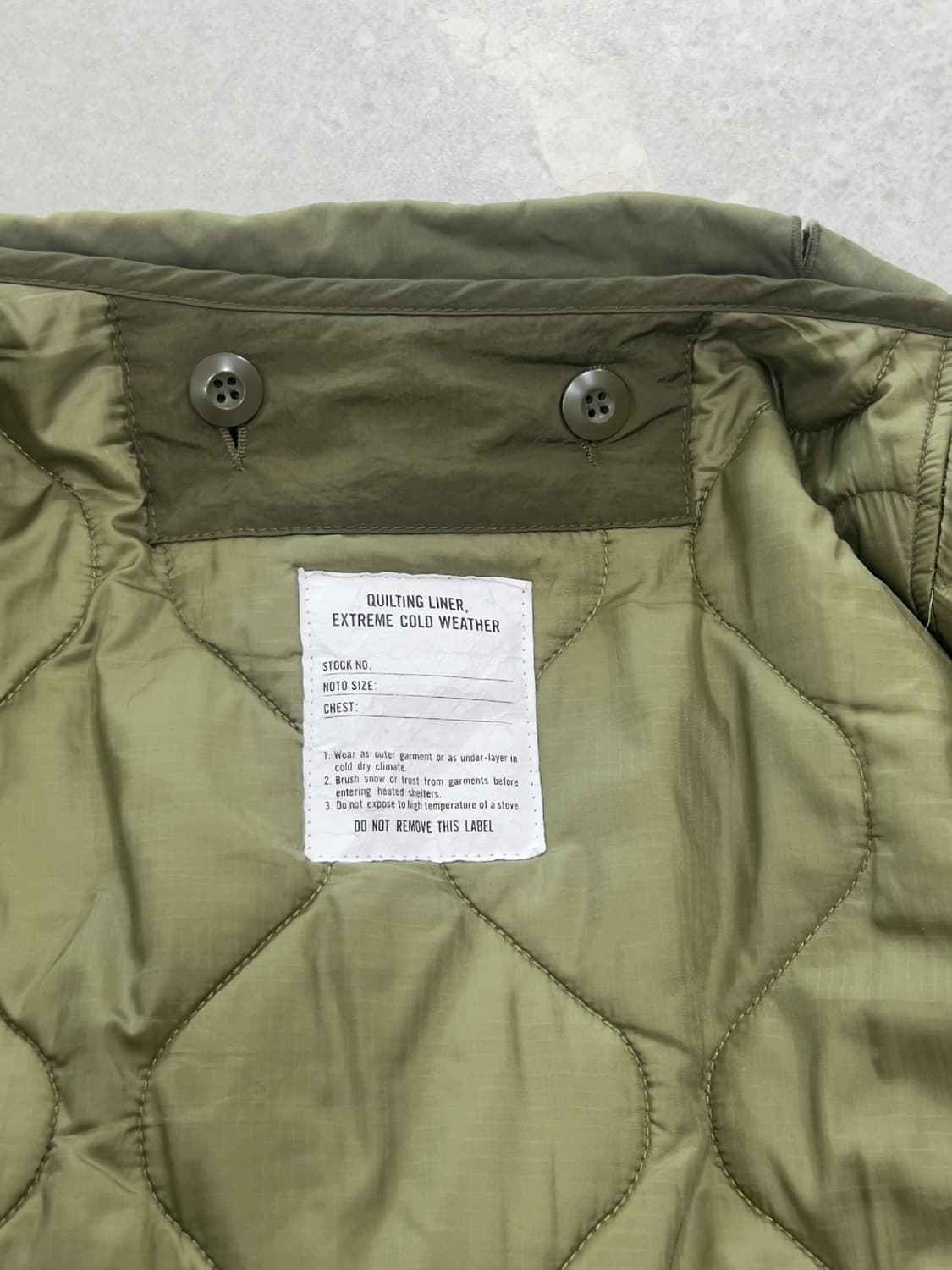 프릭스스토어 m-65 페이디드 올리브 라이너 세트 S 상품이미지4