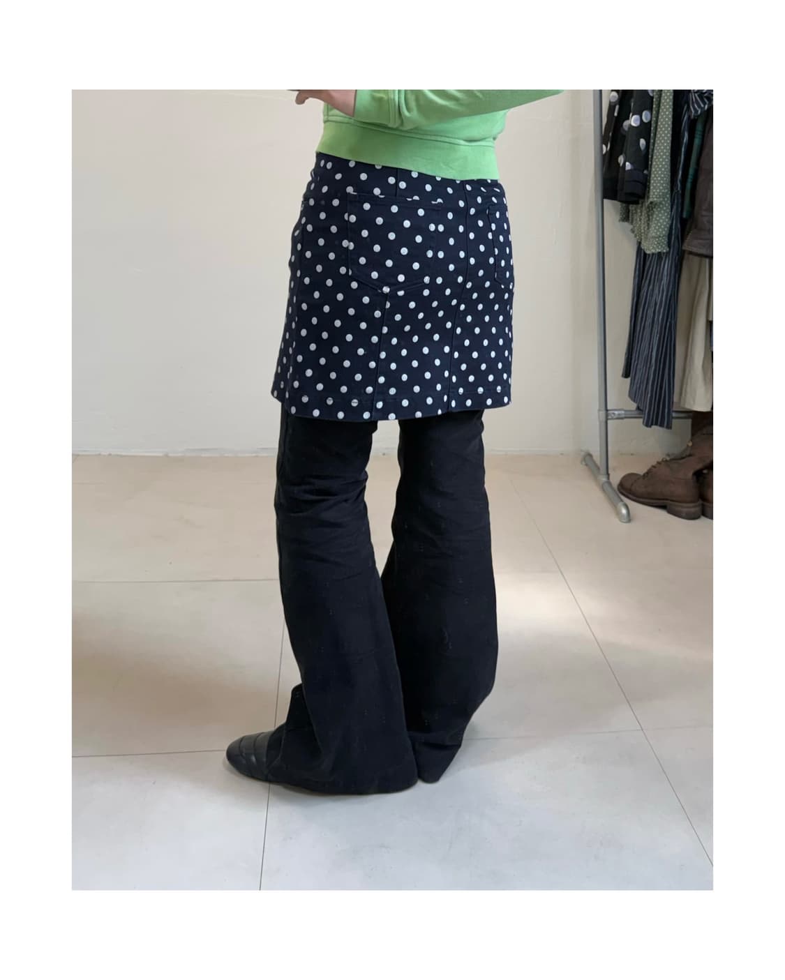 빈티지 도트 스커트 상품이미지2