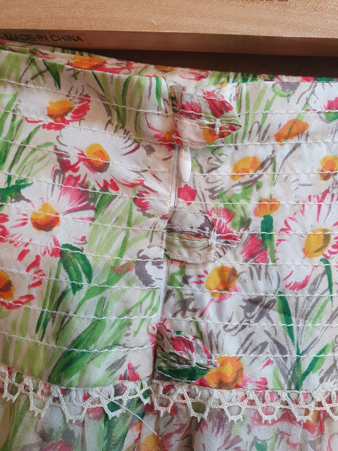 블루마린 플라워 실크 빈티지 스커트 42 상품이미지4